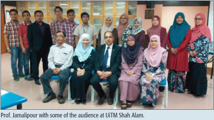 Prof. Jamalipour with some of the audience at UiTM Shah Alam.