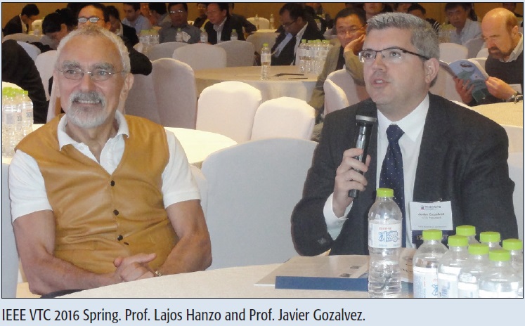 IEEE VTC 2016 Spring. Prof. Lajos Hanzo and Prof. Javier Gozalvez.