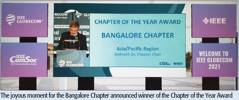 The joyous moment for the Bangalore Chapter announced winner of the Chapter of the Year Award