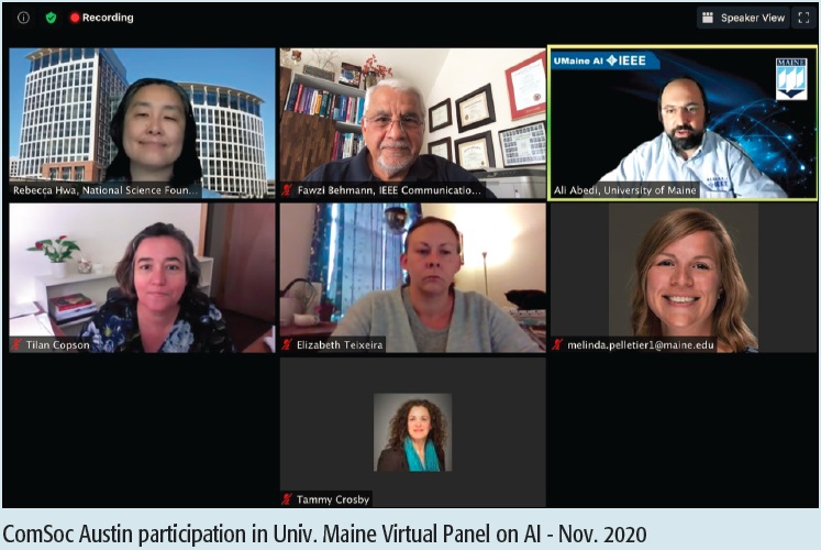 ComSoc Austin participation in Univ. Maine Virtual Panel on AI - Nov. 2020