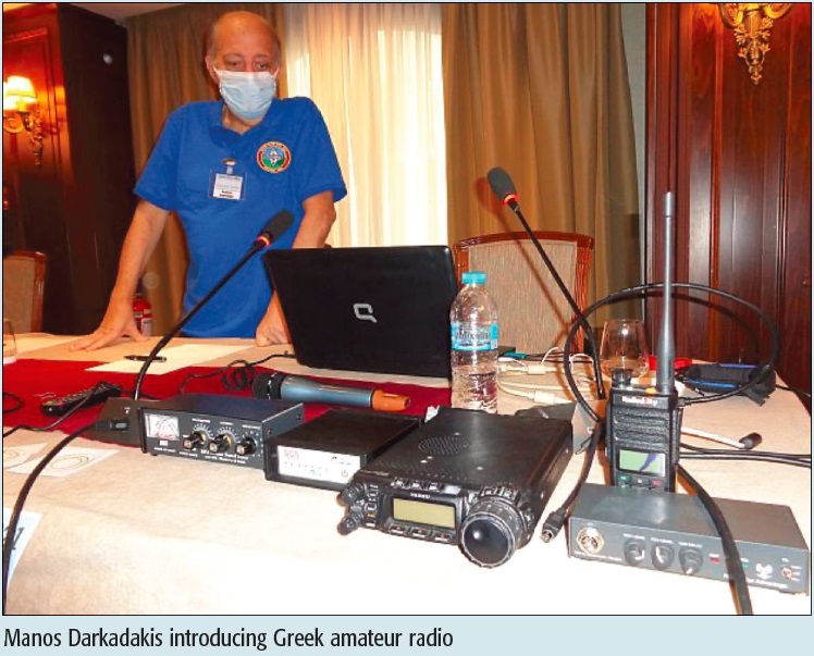 Manos Darkadakis introducing Greek amateur radio