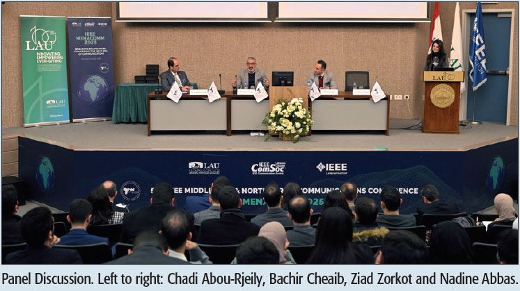 Panel Discussion. Left to right: Chadi Abou-Rjeily, Bachir Cheaib, Ziad Zorkot and Nadine Abbas.