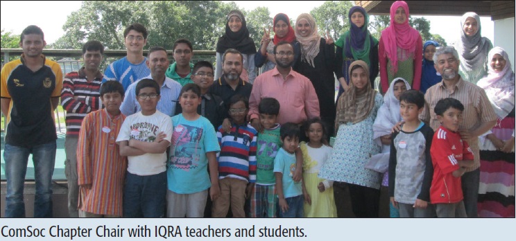 ComSoc Chapter Chair with IQRA teachers and students.