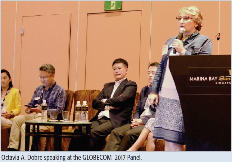Octavia A. Dobre speaking at the GLOBECOM 2017 Panel.