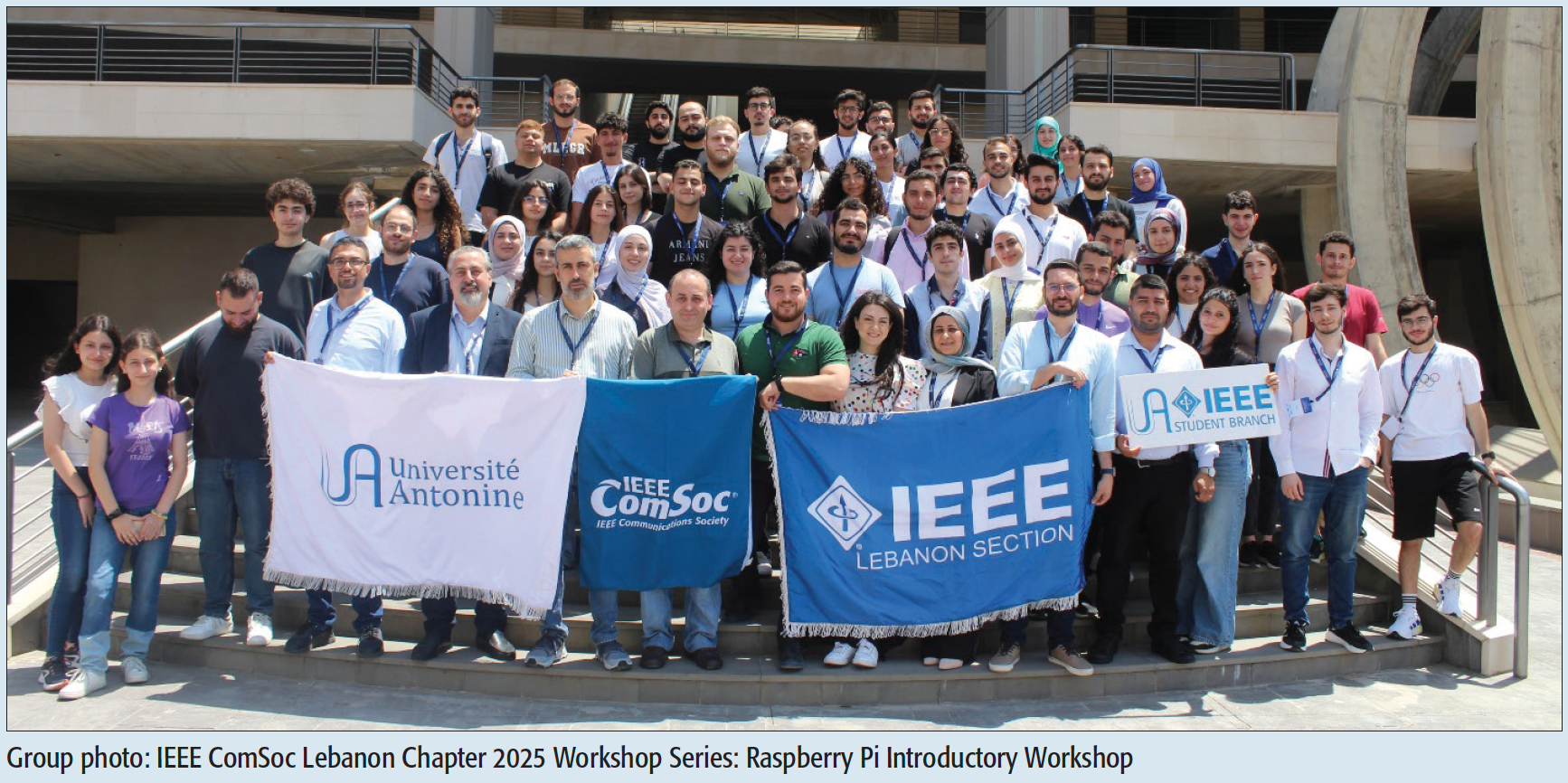 Group photo: IEEE ComSoc Lebanon Chapter 2025 Workshop Series: Raspberry Pi Introductory Workshop