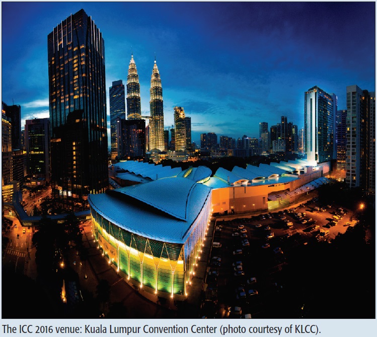 The ICC 2016 venue: Kuala Lumpur Convention Center (photo courtesy of KLCC).