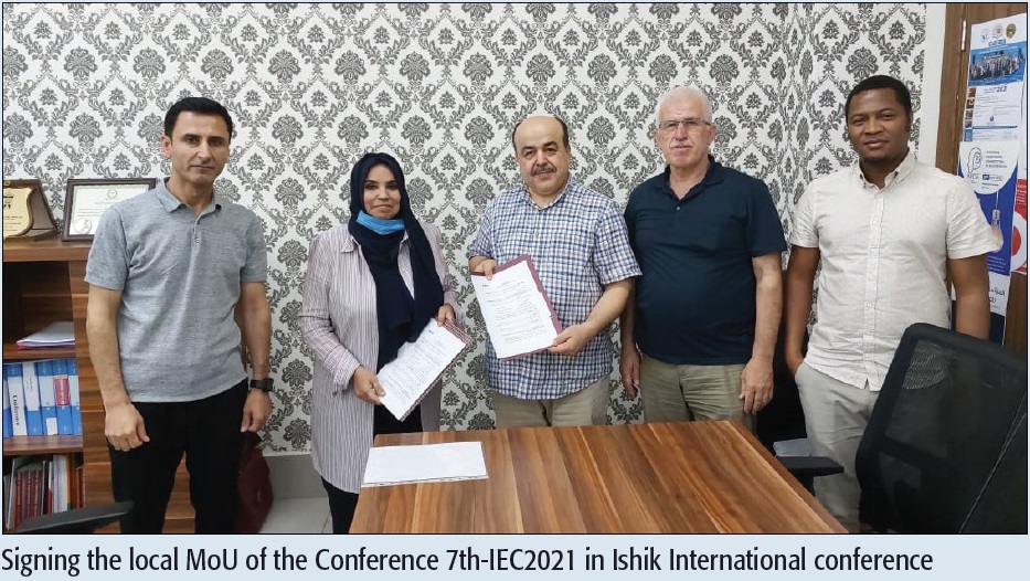 Signing the local MoU of the Conference 7th-IEC2021 in Ishik International conference