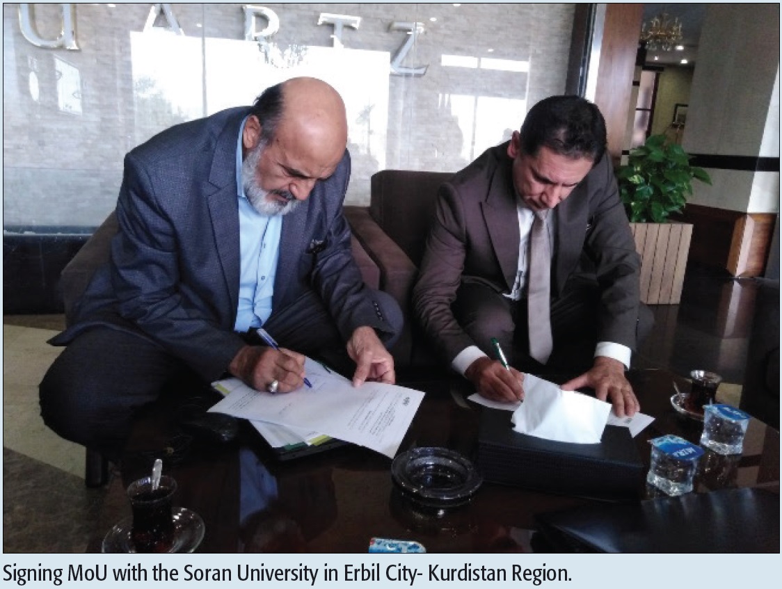 Signing MoU with the Soran University in Erbil City- Kurdistan Region.