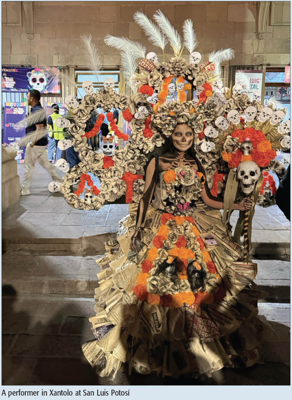A performer in Xantolo at San Luis Potosí