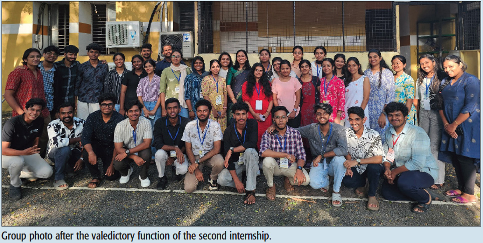 Group photo after the valedictory function of the second internship.