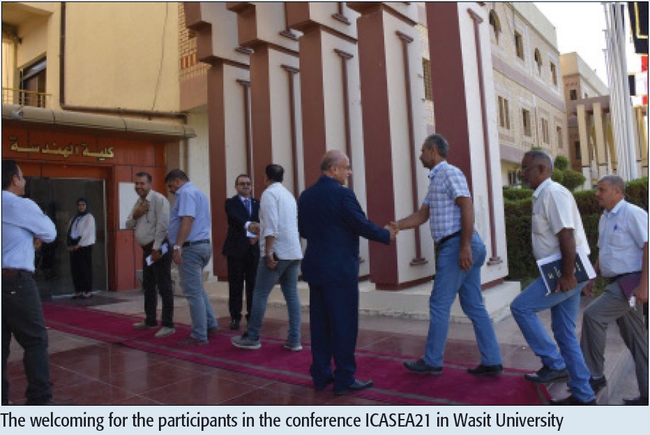 The welcoming for the participants in the conference ICASEA21 in Wasit University