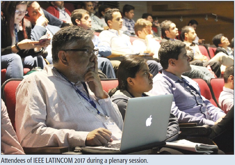 Attendees of IEEE LATINCOM 2017 during a plenary session.