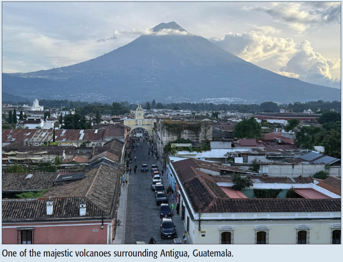 One of the majestic volcanoes surrounding Antigua, Guatemala.