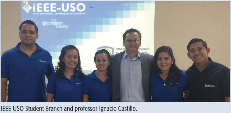 IEEE-USO Student Branch and professor Ignacio Castillo.