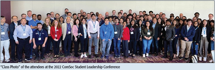 “Class Photo” of the attendees at the 2022 ComSoc Student Leadership Conference