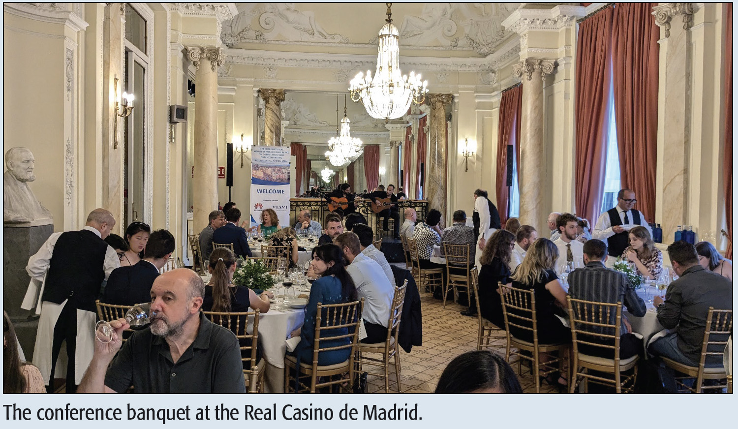 The conference banquet at the Real Casino de Madrid.