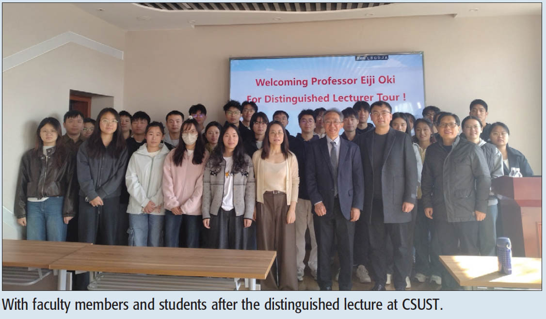 With faculty members and students after the distinguished lecture at CSUST.