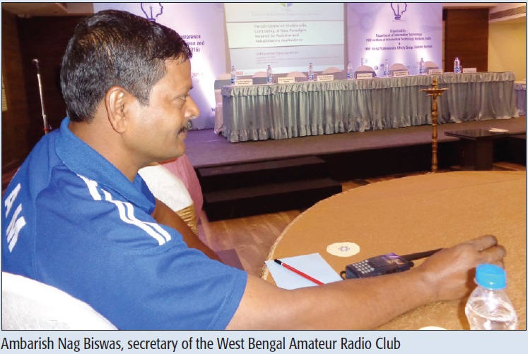 Ambarish Nag Biswas, secretary of the West Bengal Amateur Radio Club
