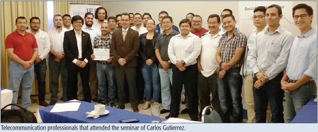 Telecommunication professionals that attended the seminar of Carlos Gutierrez.