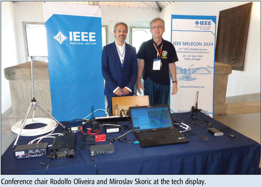 Conference chair Rodolfo Oliveira and Miroslav Skoric at the tech display.