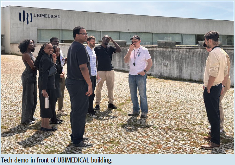 Tech demo in front of UBIMEDICAL building.