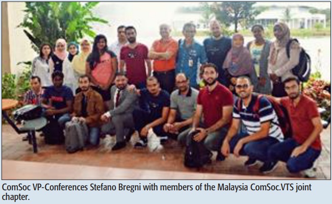 ComSoc VP-Conferences Stefano Bregni with members of the Malaysia ComSoc.VTS joint chapter.