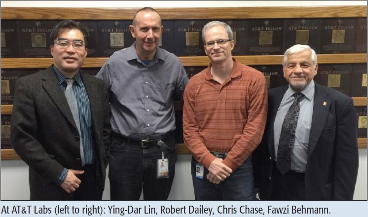 At AT&T Labs (left to right): Ying-Dar Lin, Robert Dailey, Chris Chase, Fawzi Behmann.