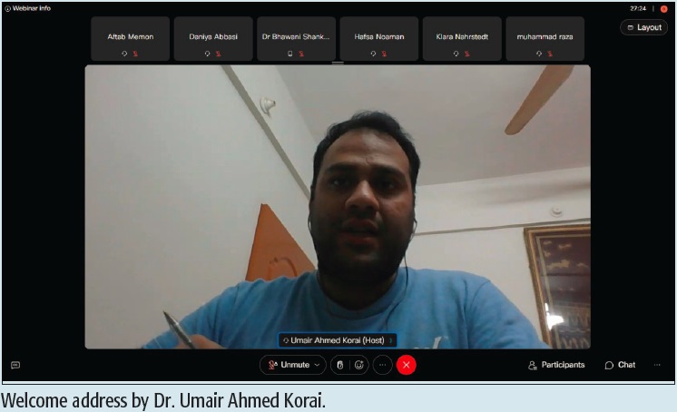 Welcome address by Dr. Umair Ahmed Korai.
